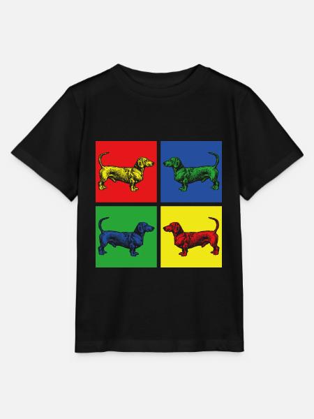 Dackel Hunde - Stanley/Stella Kinder T-Shirt MINI CREATOR - Schwarz