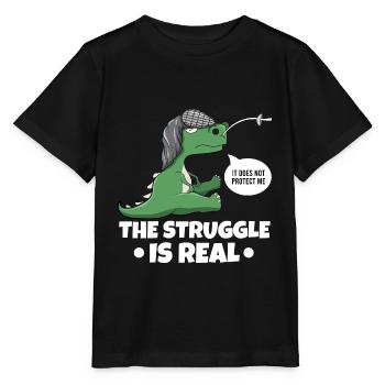 The Struggle Is Real Sword Fighting Fencer - Stanley/Stella MINI CREATOR Kids’ T-Shirt - black - Front - Mikhail (115cm)