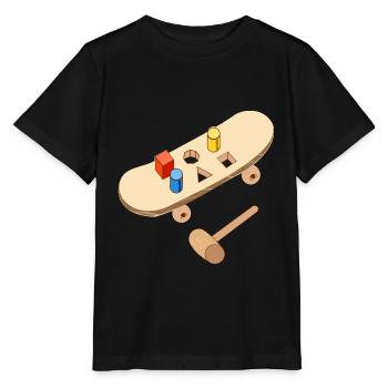 Skate Skateboard Bauklötze Klötze Spielfeld Skater - Stanley/Stella Kinder T-Shirt MINI CREATOR  - Schwarz - Vorne - Mikhail (115cm)