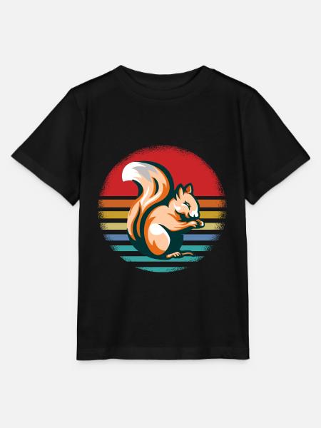 Eichhörnchen - Stanley/Stella Kinder T-Shirt MINI CREATOR - Schwarz