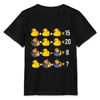 Order Of Operations Duckie Quiz Rubber Duck Math T - Stanley/Stella MINI CREATOR Kids’ T-Shirt - black - Front - Mikhail (115cm)