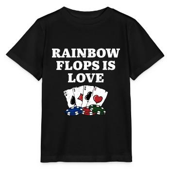 Rainbow Flops est Love Gambler Poker Gambling - T-shirt bio MINI CREATOR Stanley/Stella Enfant - noir - Devant - Mikhail (115cm)