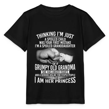 I'm Spoiled Granddaughter Of A Grumpy Old Grandma - Stanley/Stella Kinder T-Shirt MINI CREATOR  - Schwarz - Vorne - Mikhail (115cm)