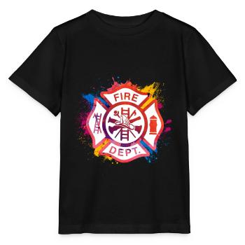 Fireman Wife Gift for Her Funny - T-shirt bio MINI CREATOR Stanley/Stella Enfant - noir - Devant - Mikhail (115cm)
