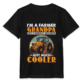 Farmer Grandpa Like A Normal Grandpa Much Cooler - T-shirt bio MINI CREATOR Stanley/Stella Enfant - noir - Devant - Mikhail (115cm)