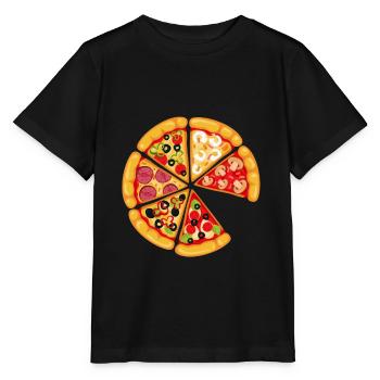 Pizza and Slice Dad and Son Matching - Stanley/Stella Kinder T-Shirt MINI CREATOR  - Schwarz - Vorne - Mikhail (115cm)