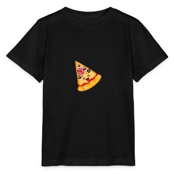 Pizza Babby and Slice - Stanley/Stella Kinder T-Shirt MINI CREATOR  - Schwarz - Vorne - Mikhail (115cm)