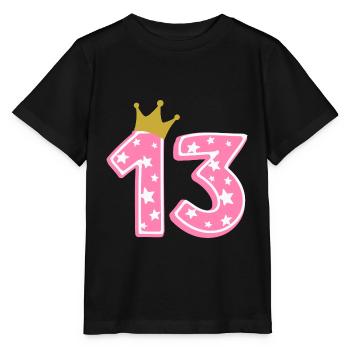 13 Krone 13. Geburtstag 13 Jahre - Stanley/Stella Kinder T-Shirt MINI CREATOR  - Schwarz - Vorne - Mikhail (115cm)