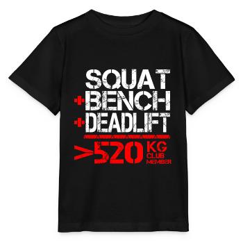 Powerlifting 520 kg Club Member - Stanley/Stella MINI CREATOR Kids’ T-Shirt - black - Front - Mikhail (115cm)