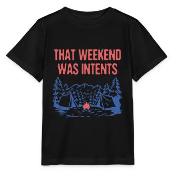 Ce week-end était intentions Camping Vacances Camper - T-shirt bio MINI CREATOR Stanley/Stella Enfant - noir - Devant - Mikhail (115cm)