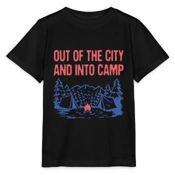 Hors de la ville Camping Forest Camper Woods - T-shirt bio MINI CREATOR Stanley/Stella Enfant - noir - Devant - Mikhail (115cm)