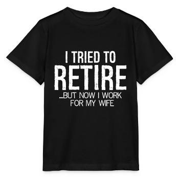 J’en ai marre de prendre ma retraite - T-shirt bio MINI CREATOR Stanley/Stella Enfant - noir - Devant - Mikhail (115cm)