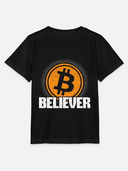Believer - Bitcoin Blockchain - Stanley/Stella Kinder T-Shirt MINI CREATOR  - Schwarz