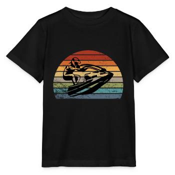 jet ski - T-shirt bio MINI CREATOR Stanley/Stella Enfant - noir - Devant - Mikhail (115cm)