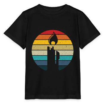 Bougie rétro de coucher du soleil de bougie faisant la bougie de diy - T-shirt bio MINI CREATOR Stanley/Stella Enfant - noir - Devant - Mikhail (115cm)