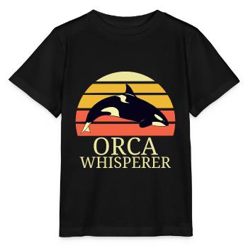 killer whale - Stanley/Stella MINI CREATOR Kids’ T-Shirt - black - Front - Mikhail (115cm)