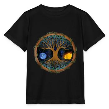 Yggdrasil World Tree World Ash Nordic - Stanley/Stella MINI CREATOR Kids’ T-Shirt - black - Front - Mikhail (115cm)