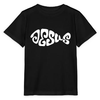 Jesus Fisch Design. - Stanley/Stella Kinder T-Shirt MINI CREATOR  - Schwarz - Vorne - Mikhail (115cm)
