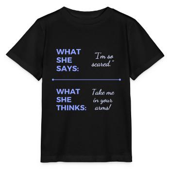 Nimm mich in deine Arme! - Stanley/Stella Kinder T-Shirt MINI CREATOR  - Schwarz - Vorne - Mikhail (115cm)