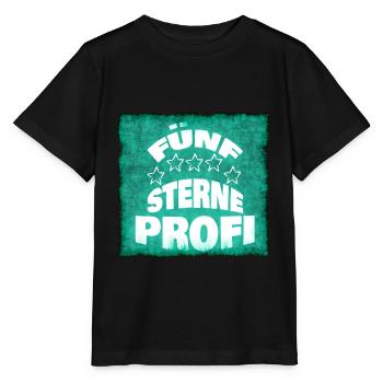 Fünf Sterne für Profi Professional - Stanley/Stella Kinder T-Shirt MINI CREATOR  - Schwarz - Vorne - Mikhail (115cm)
