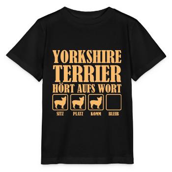 Yorkshire Terrier Yorkshire Terrier Yorkshire Terr - Stanley/Stella Kinder T-Shirt MINI CREATOR  - Schwarz - Vorne - Mikhail (115cm)