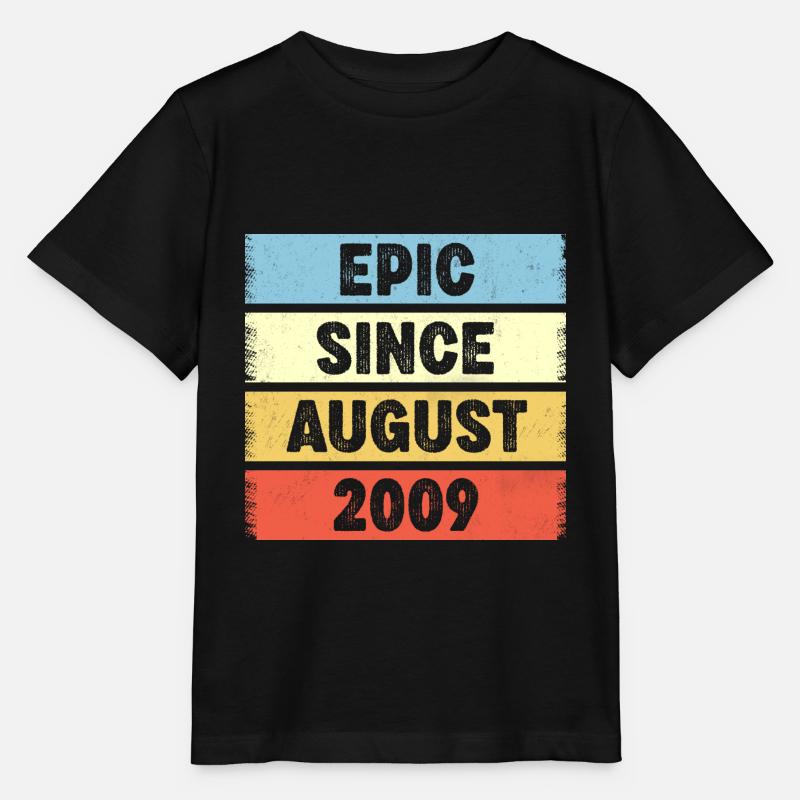 Epic Since August 2009 13e anniversaire - T-shirt bio MINI CREATOR Stanley/Stella Enfant - noir