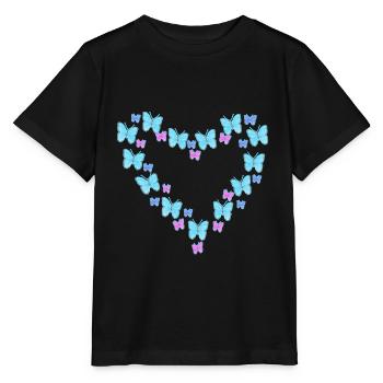 Cœur de papillon - T-shirt bio MINI CREATOR Stanley/Stella Enfant - noir - Devant - Mikhail (115cm)