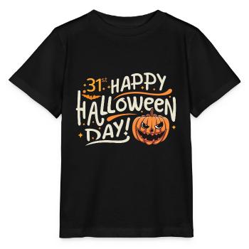 31 octobre, Bonne fête d’Halloween - T-shirt bio MINI CREATOR Stanley/Stella Enfant - noir - Devant - Mikhail (115cm)