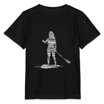 Stand Up Paddling Sup Gribouillage - T-shirt bio MINI CREATOR Stanley/Stella Enfant - noir - Devant - Mikhail (115cm)