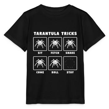 Tarantula Tricks lustige Spinne Liebhaber Tarantula - Stanley/Stella Kinder T-Shirt MINI CREATOR  - Schwarz - Vorne - Mikhail (115cm)