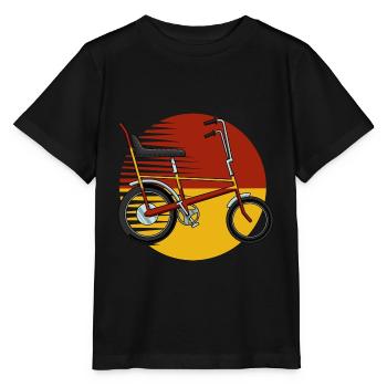 Vélo rétro de mémoire d’enfance - T-shirt bio MINI CREATOR Stanley/Stella Enfant - noir - Devant - Mikhail (115cm)