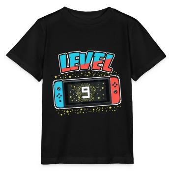 9. Geburtstag Happy Birthday Zocken Gamer Level 9 - Stanley/Stella Kinder T-Shirt MINI CREATOR  - Schwarz - Vorne - Mikhail (115cm)