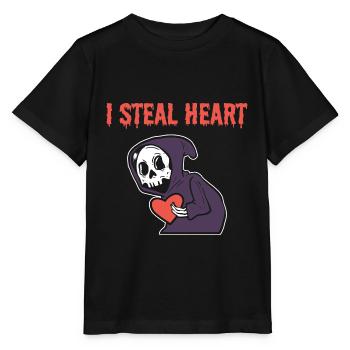 I steal heart loving husband poison - Stanley/Stella MINI CREATOR Kids’ T-Shirt - black - Front - Mikhail (115cm)
