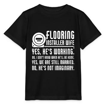 Flooring Installer Wife Floor Installation - Stanley/Stella MINI CREATOR Kids’ T-Shirt - black - Front - Mikhail (115cm)