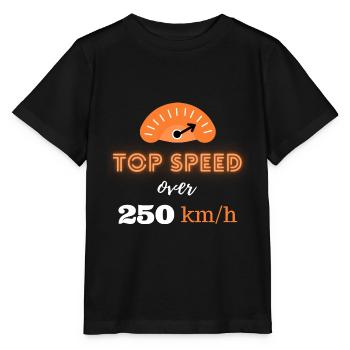 Vitesse maximale supérieure à 250 km/h - T-shirt bio MINI CREATOR Stanley/Stella Enfant - noir - Devant - Mikhail (115cm)