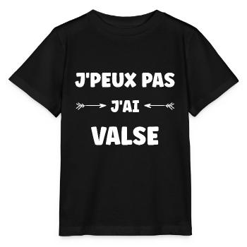 j'peux pas j'ai valse - T-shirt bio MINI CREATOR Stanley/Stella Enfant - noir - Devant - Mikhail (115cm)