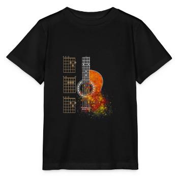 DAD Chords Acoustic Guitar Shirt - Stanley/Stella MINI CREATOR Kids’ T-Shirt - black - Front - Mikhail (115cm)