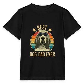 Mens Best Dog Dad Ever Basset Hound Father s Day - Stanley/Stella MINI CREATOR Kids’ T-Shirt - black - Front - Mikhail (115cm)