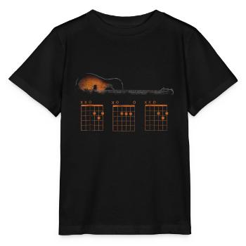 Funny Guitar Dad Chord Shirt Father s Day Gift - Stanley/Stella MINI CREATOR Kids’ T-Shirt - black - Front - Mikhail (115cm)