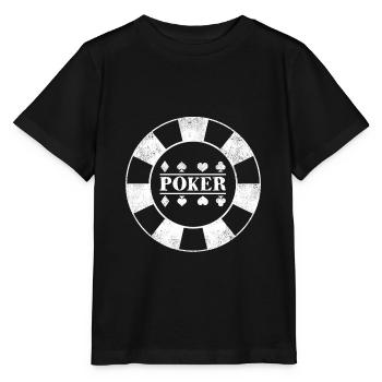 Jeton de carte de poker poker - T-shirt bio MINI CREATOR Stanley/Stella Enfant - noir - Devant - Mikhail (115cm)
