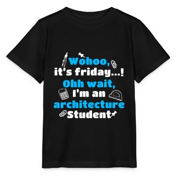 Student Architecture Architect Architectural Studies - Stanley/Stella MINI CREATOR Kids’ T-Shirt - black - Front - Mikhail (115cm)
