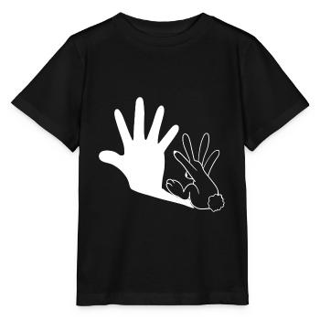 Drôle d’ombre de lapin - T-shirt bio MINI CREATOR Stanley/Stella Enfant - noir - Devant - Mikhail (115cm)
