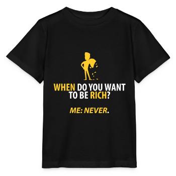 Jamais riche ! - T-shirt bio MINI CREATOR Stanley/Stella Enfant - noir - Devant - Mikhail (115cm)