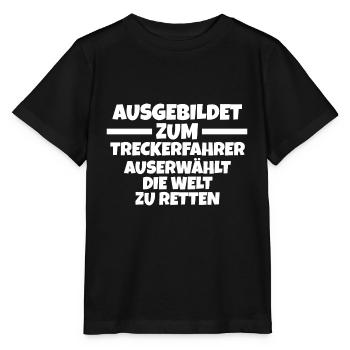 Trecker Landwirt Bauer Landwirtschaft Traktor - Stanley/Stella Kinder T-Shirt MINI CREATOR  - Schwarz - Vorne - Mikhail (115cm)