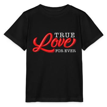 True love for ever - Stanley/Stella MINI CREATOR Kids’ T-Shirt - black - Front - Mikhail (115cm)