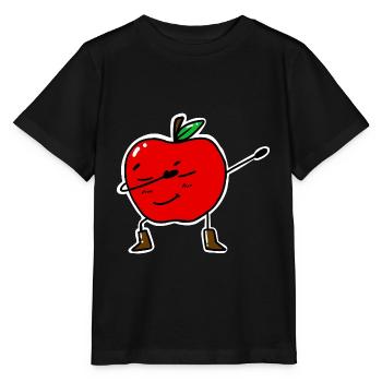 Tamponner Apple - T-shirt bio MINI CREATOR Stanley/Stella Enfant - noir - Devant - Mikhail (115cm)
