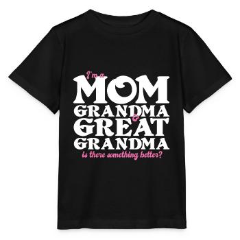 Great-grandmother great-grandmother great-grandchildren - Stanley/Stella MINI CREATOR Kids’ T-Shirt - black - Front - Mikhail (115cm)