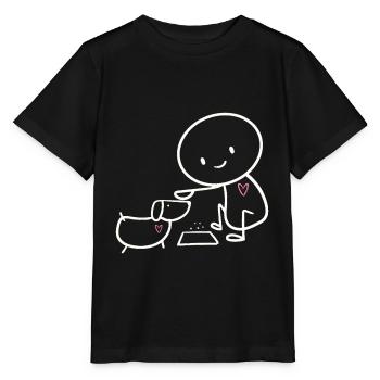 Niedlich Hundebesitzer Geschenk für Hundebesitzer - Stanley/Stella Kinder T-Shirt MINI CREATOR  - Schwarz - Vorne - Mikhail (115cm)
