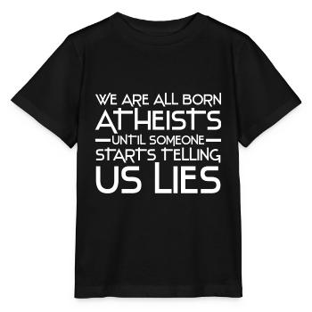 Atheismus Wissenschaft - Stanley/Stella Kinder T-Shirt MINI CREATOR  - Schwarz - Vorne - Mikhail (115cm)