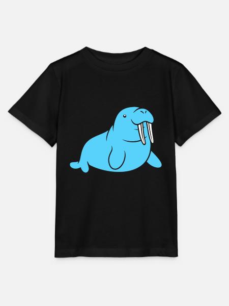 Walross - Stanley/Stella Kinder T-Shirt MINI CREATOR - Schwarz